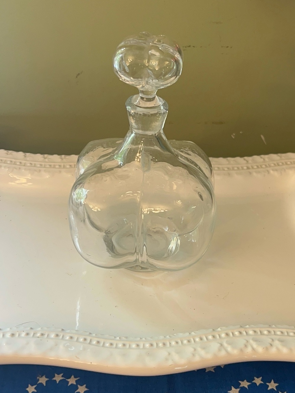 MCM Vintage Orrefors Style Clear Glass Decanter